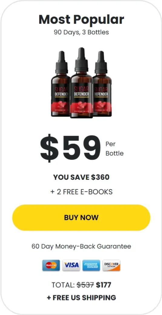 Sugar Defender price 3 bottle